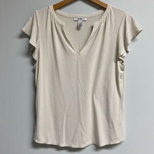 WHBM FLUTTER SLEEVE TOP - LARGE